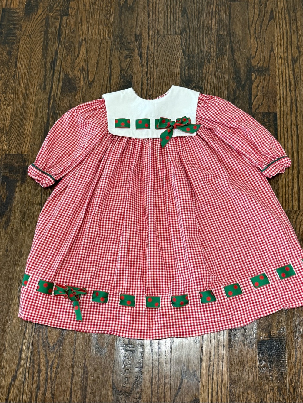 Girls Boutique Red Christmas Dress Peaches and Cream 2T